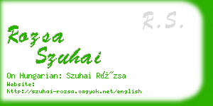 rozsa szuhai business card